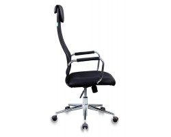 Кресло руководителя Бюрократ KB-9N черный TW-01 TW-11 сетка/ткань с подголов. крестовина металл хром-foto3