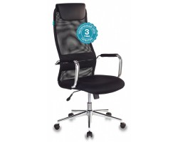 Кресло руководителя Бюрократ KB-9N черный TW-01 TW-11 сетка/ткань с подголов. крестовина металл хром-foto5