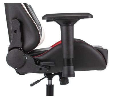 Кресло игровое Zombie VIKING TANK черный/красный/белый эко.кожа с подголов. крестовина металл