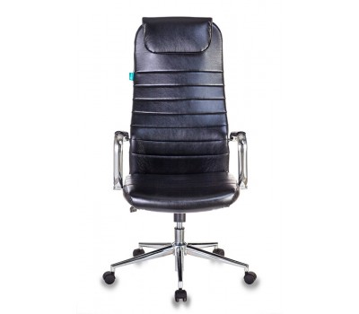 Кресло руководителя Бюрократ KB-9N/ECO черный эко.кожа с подголов. крестовина металл хром