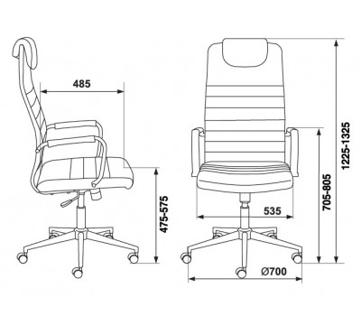 Кресло руководителя Бюрократ KB-9N/ECO черный эко.кожа с подголов. крестовина металл хром