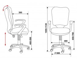 Кресло Бюрократ Ch-540AXSN черный 26-28 крестовина пластик-foto6