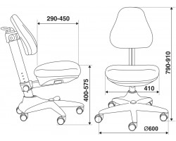 Кресло детское Бюрократ KD-2 светло-голубой TW-55 крестовина пластик-foto7
