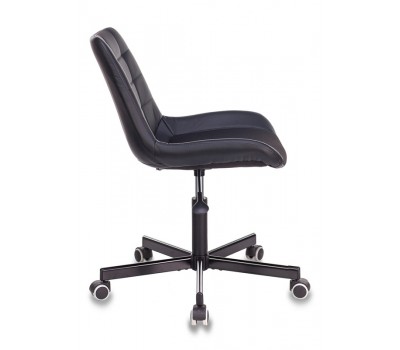 Кресло Бюрократ CH-350M черный текстиль/эко.кожа крестовина металл