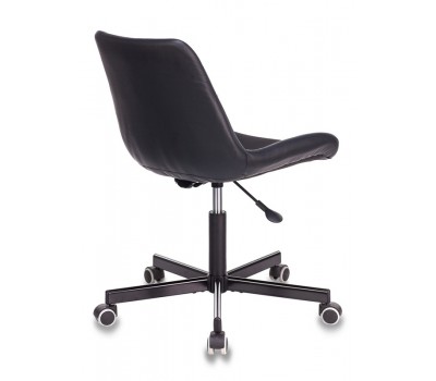 Кресло Бюрократ CH-350M черный текстиль/эко.кожа крестовина металл