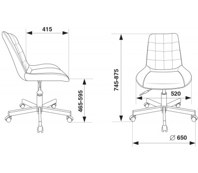 Кресло Бюрократ CH-350M черный текстиль/эко.кожа крестовина металл