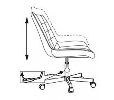 Кресло Бюрократ CH-350M черный текстиль/эко.кожа крестовина металл