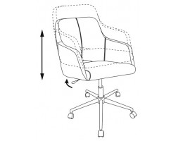 Кресло Бюрократ CH-380SL латте Italia 5 крестовина металл хром-foto7