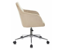 Кресло Бюрократ CH-380SL латте Italia 5 крестовина металл хром-foto3