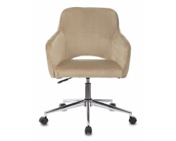 Кресло Бюрократ CH-380SL латте Italia 5 крестовина металл хром-foto2