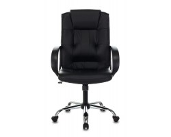 Кресло руководителя Бюрократ T-800N черный кожа крестовина металл хром-foto2