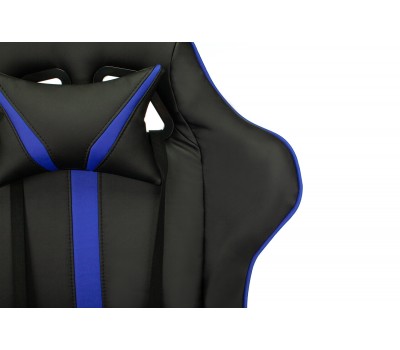 Кресло игровое Zombie A4 черный/синий эко.кожа с подголов. крестовина пластик