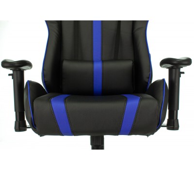 Кресло игровое Zombie A4 черный/синий эко.кожа с подголов. крестовина пластик