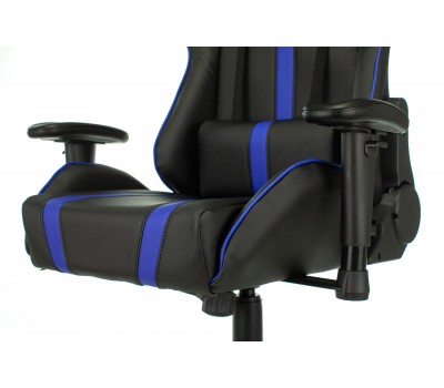Кресло игровое Zombie A4 черный/синий эко.кожа с подголов. крестовина пластик