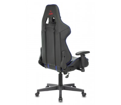 Кресло игровое Zombie A4 черный/синий эко.кожа с подголов. крестовина пластик