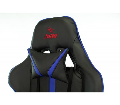 Кресло игровое Zombie A4 черный/синий эко.кожа с подголов. крестовина пластик