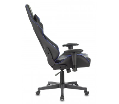 Кресло игровое Zombie A4 черный/синий эко.кожа с подголов. крестовина пластик