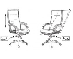Кресло руководителя Бюрократ T-9927SL слоновая кость кожа крестовина металл хром-foto6