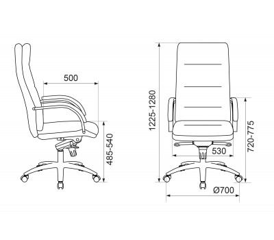 Кресло руководителя Бюрократ T-9927SL слоновая кость кожа крестовина металл хром