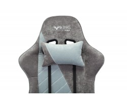 Кресло игровое Zombie VIKING X Fabric серо-голубой с подголов. крестовина пластик-foto7