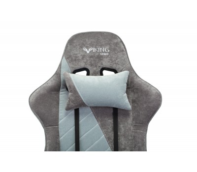 Кресло игровое Zombie VIKING X Fabric серо-голубой с подголов. крестовина пластик
