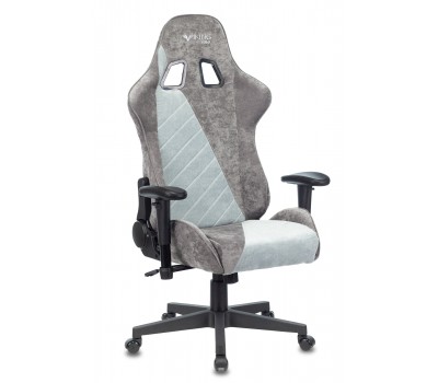 Кресло игровое Zombie VIKING X Fabric серо-голубой с подголов. крестовина пластик