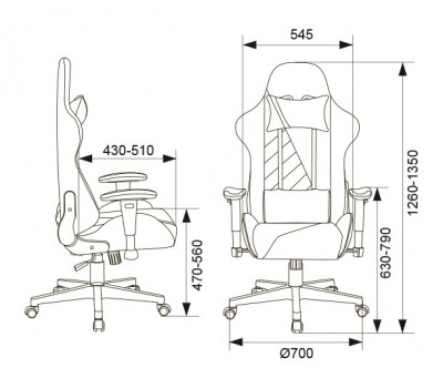 Кресло игровое Zombie VIKING X Fabric серо-голубой с подголов. крестовина пластик