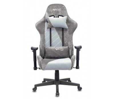 Кресло игровое Zombie VIKING X Fabric серо-голубой с подголов. крестовина пластик