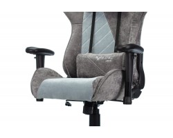 Кресло игровое Zombie VIKING X Fabric серо-голубой с подголов. крестовина пластик-foto8