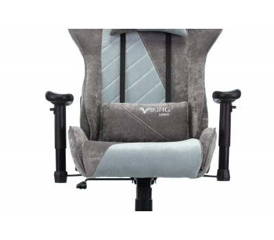 Кресло игровое Zombie VIKING X Fabric серо-голубой с подголов. крестовина пластик