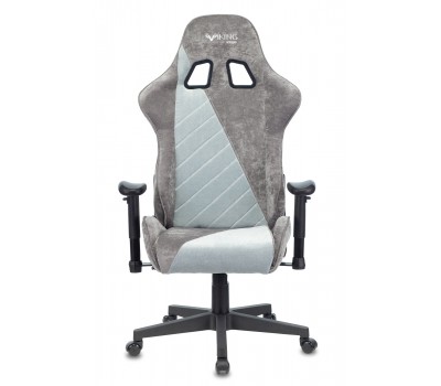 Кресло игровое Zombie VIKING X Fabric серо-голубой с подголов. крестовина пластик