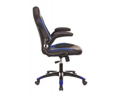 Кресло игровое Zombie VIKING-1N черный/синий эко.кожа крестовина пластик-foto3