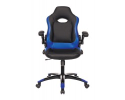 Кресло игровое Zombie VIKING-1N черный/синий эко.кожа крестовина пластик-foto2