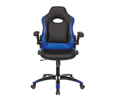 Кресло игровое Zombie VIKING-1N черный/синий эко.кожа крестовина пластик