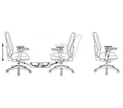 Кресло Бюрократ CH-545/1D черный 38-418 крестовина пластик