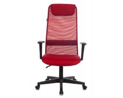 Кресло руководителя Бюрократ KB-8 красный TW-35N TW-97N сетка/ткань с подголов. крестовина пластик-foto2