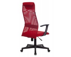 Кресло руководителя Бюрократ KB-8 красный TW-35N TW-97N сетка/ткань с подголов. крестовина пластик-foto4