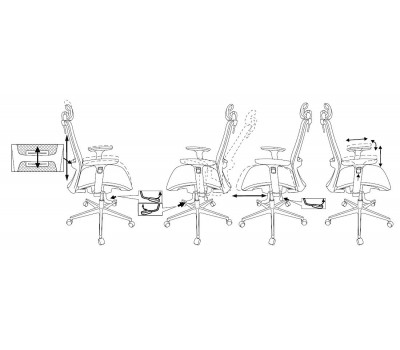 Кресло руководителя Бюрократ 821 черный сетка с подголов. крестовина алюминий