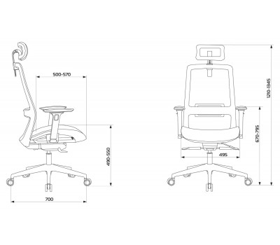 Кресло руководителя Бюрократ 821 черный сетка с подголов. крестовина алюминий