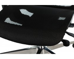 Кресло руководителя Бюрократ 821 черный сетка с подголов. крестовина алюминий-foto5