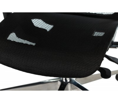 Кресло руководителя Бюрократ 821 черный сетка с подголов. крестовина алюминий