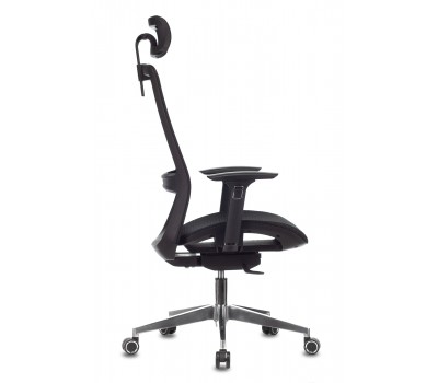 Кресло руководителя Бюрократ 821 черный сетка с подголов. крестовина алюминий