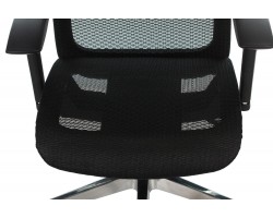 Кресло руководителя Бюрократ 821 черный сетка с подголов. крестовина алюминий-foto6