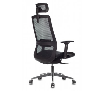 Кресло руководителя Бюрократ 821 черный сетка с подголов. крестовина алюминий