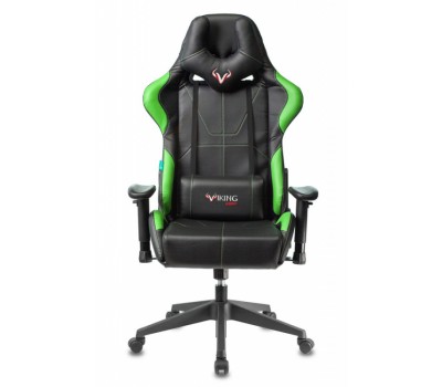 Кресло игровое Zombie VIKING 5 AERO черный/салатовый эко.кожа с подголов. крестовина пластик
