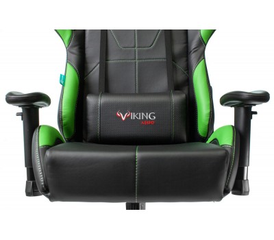 Кресло игровое Zombie VIKING 5 AERO черный/салатовый эко.кожа с подголов. крестовина пластик