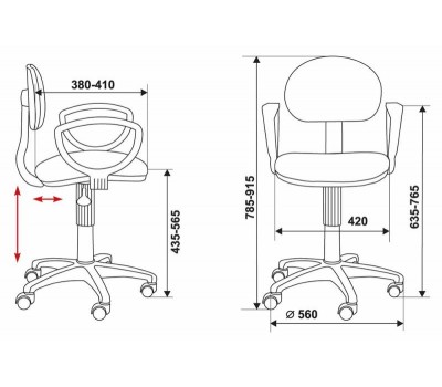 Кресло Бюрократ Ch-213AXN черный 10-11 крестовина пластик
