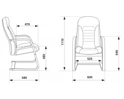 Кресло Бюрократ T-9923WALNUT-AV светло-коричневый Leather Eichel кожа полозья дерево-foto5