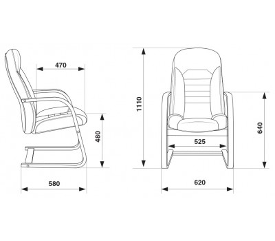 Кресло Бюрократ T-9923WALNUT-AV светло-коричневый Leather Eichel кожа полозья дерево