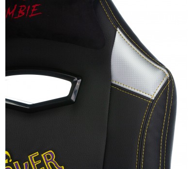 Кресло игровое Zombie HERO JOKER черный/фиолетовый эко.кожа с подголов. крестовина пластик